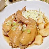 とろっとろでほろっほろ　手羽先とにんにくの極旨煮